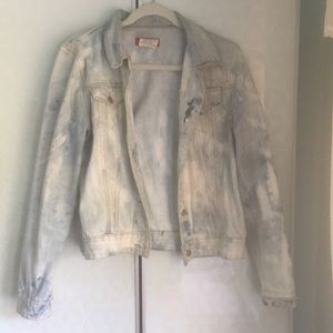 Acid wash denim jacket